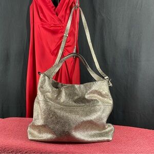 Boden Metallic Silver Bag